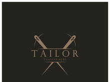 tailor logo icon illustration template combination of buttons for clothes, thread and sewing machine, for clothing product design, convection companies, fashion in vector form