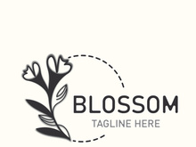 Blossom floral beautiful leaf and flower vector art, icon graphic decoration business wedding template