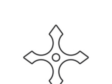 ninja weapons vector logo