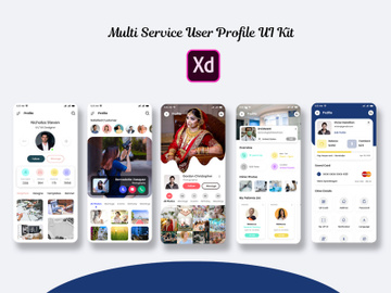 Multiservice Profile Mobile App UI Kit preview picture