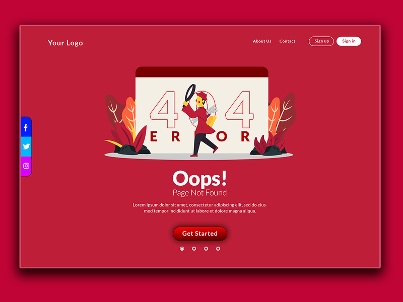 Oops 404 Page Not Found
