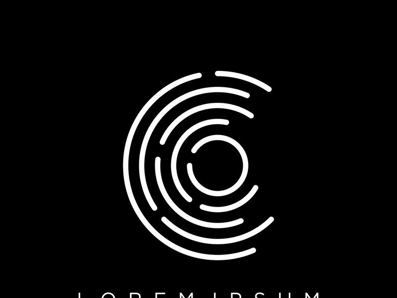 Modern human fingerprint logotype. Fingerprint for identity, business card, technology, digital.