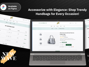 Fashionable Handbag UI Kit | figma UI kit preview picture
