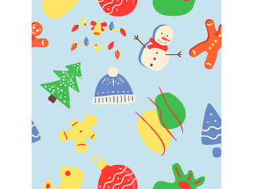 Winter season abstract seamless pattern preview picture