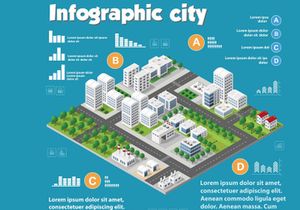 Isometric set infographics