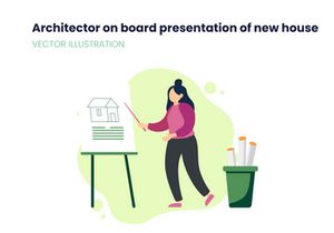 Engineer presenting construction plan