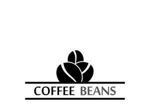 Coffee bean logo for cafe, business, label.