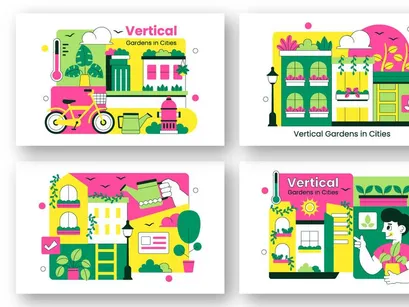 10 Vertical Gardens In Cities Illustration