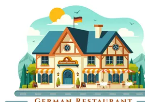 10 German Food Restaurant Illustration