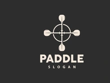 Paddle Logo, Boat Paddle Vector, Crossed Paddle Icon, Illustration Symbol Simple Design