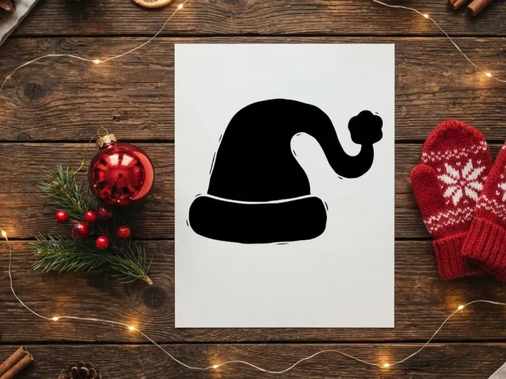 Festive Santa Hat for Christmas Celebrations and Holiday Decor