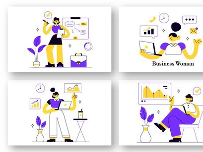 10 Business Woman Illustration