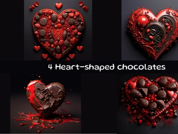 Heart-shaped chocolates preview picture