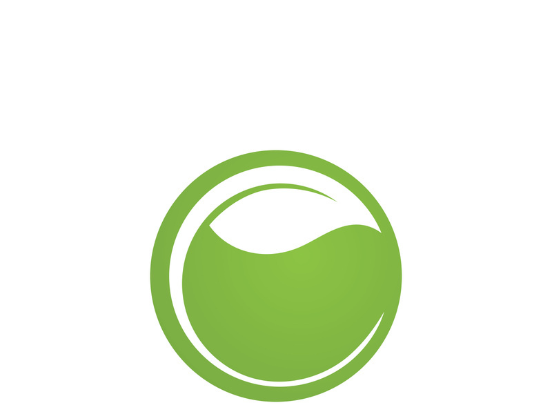 Green leaf ecology nature element vector icon