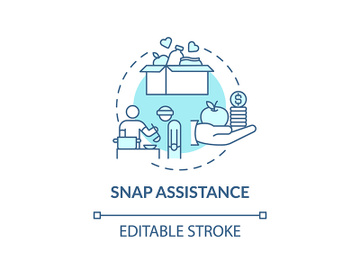 SNAP assistance concept icon preview picture