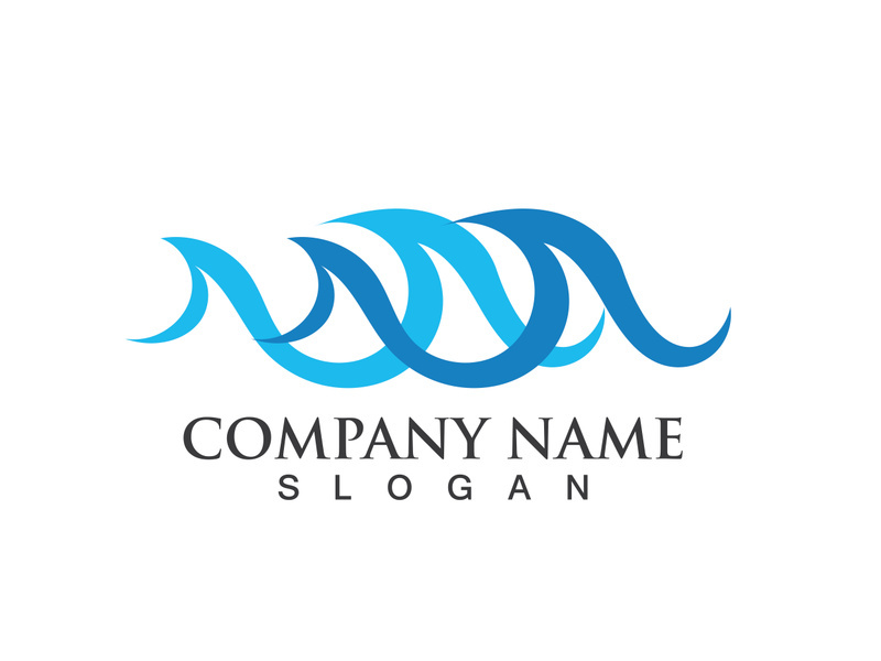 Wave water beach logo