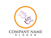 Butterfly logo template symbol vector icon design