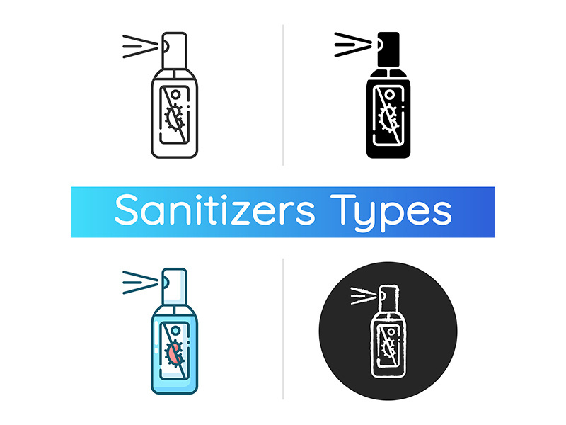 Spray hand sanitizer icon