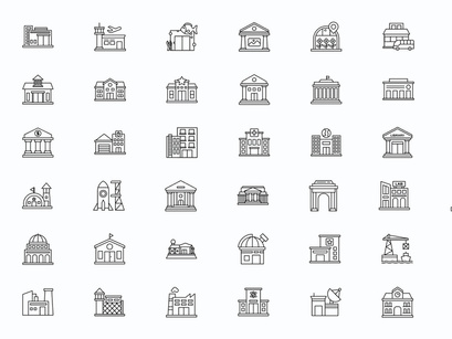 Building Icon Set