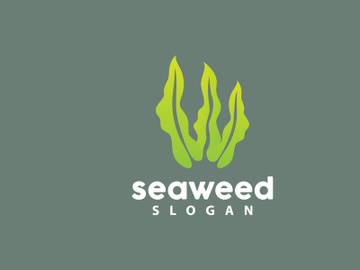 Seaweed Logo, Underwater Plant Vector preview picture