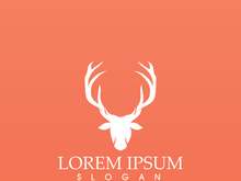Deer Logo Template vector icon illustration design
