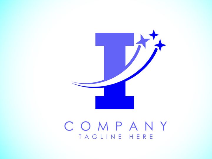 Initial alphabet with swoosh and star sign. Shooting star logo design vector template for business and company identity