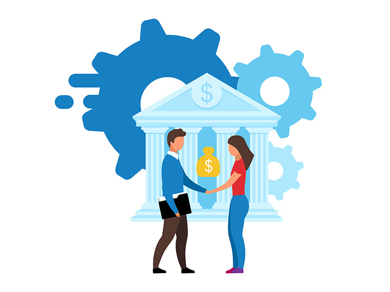 Banking offer flat vector illustration