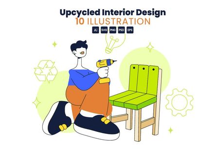 10 Upcycled Interior Design Illustration
