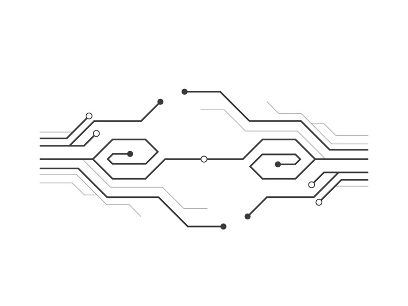 Circuit vector illustration design template