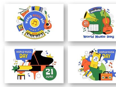 10 World Music Day Illustration