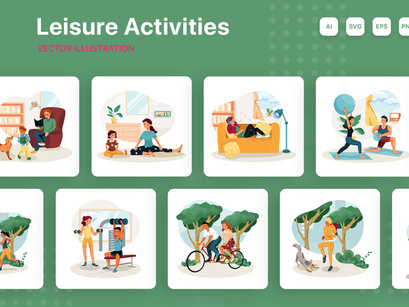 M218_Leisure Activities Illustrations