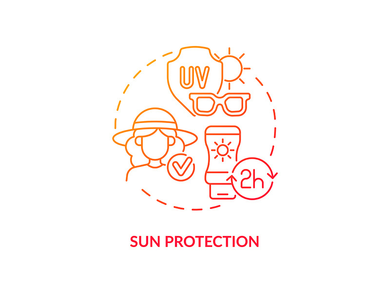 Sun protection concept icon