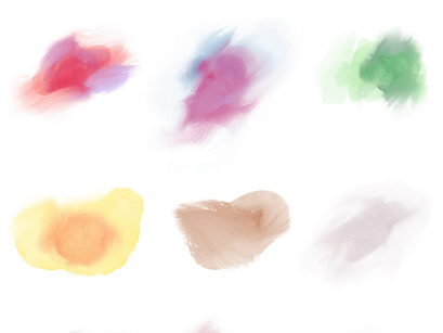 Watercolor Abstract Smudge Shapes