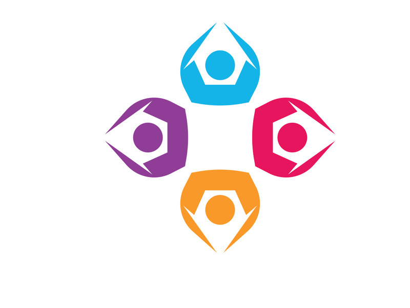 Colorful community group team People Logo Design