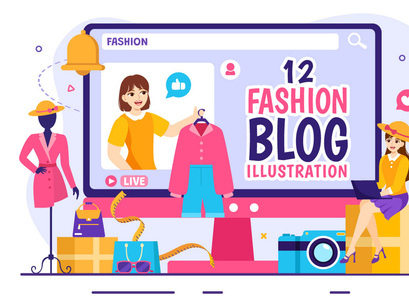 12 Fashion Blog Illustration