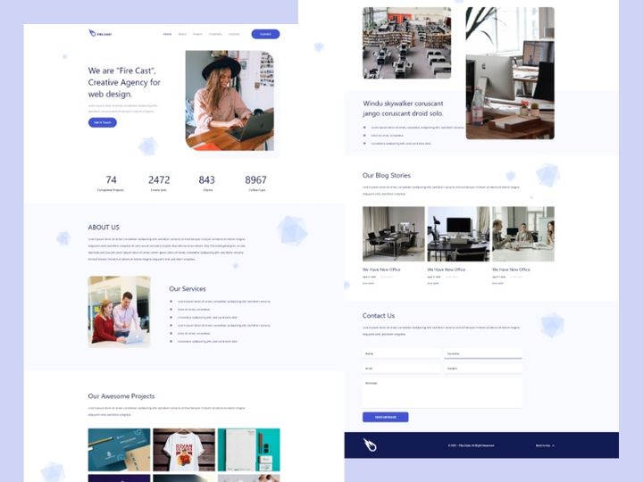Creative Agency Landing page Website UI/UX Design Template