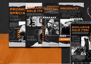 Instagram Streetwear Post and Story - PSD templates