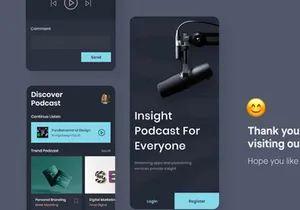 Eshitish - Podcast Mobile App UI Kit