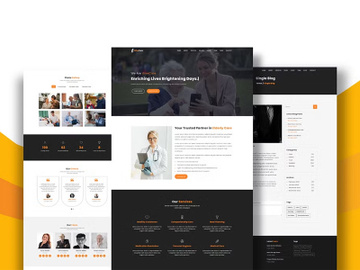 Elderly care landing page Template preview picture