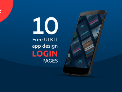 10 Login Screens Free UI Kit