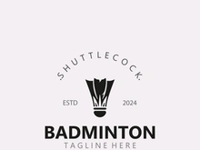 Badminton Shuttlecock logo icon design for Sport Badminton Championship club competition