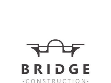 Minimalist Bridge logo suitable for building and construction workers vector design preview picture