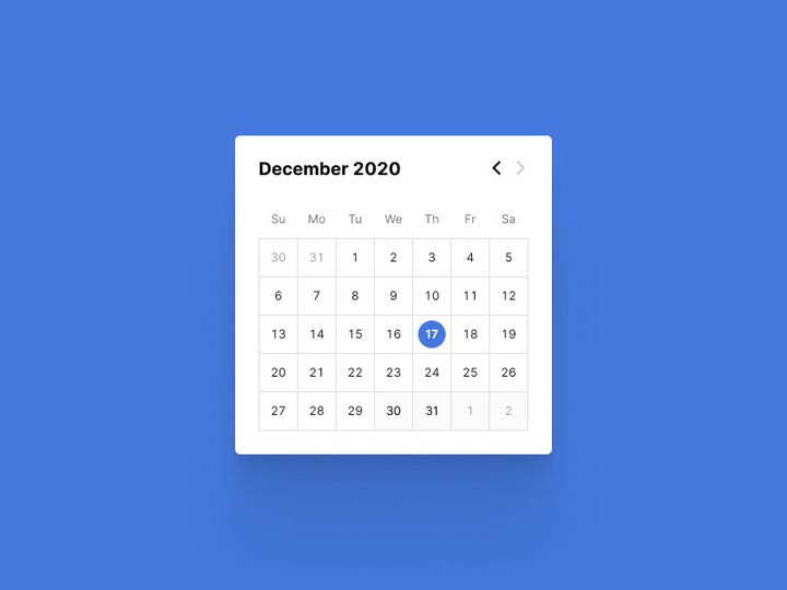 Calendar UI Kit