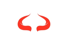 Devil horn red logo icon