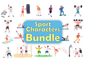 Sport characters bundle preview picture