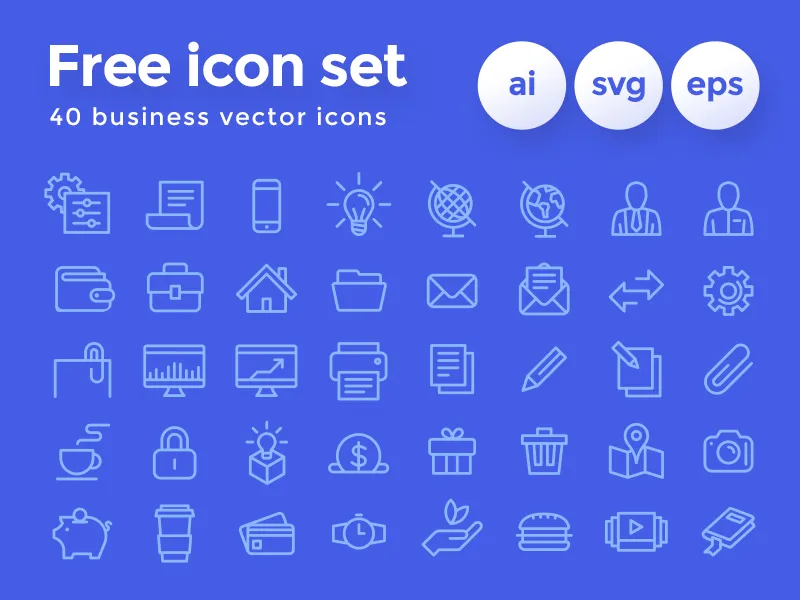 Business Icon Set [AI, SVG, EPS]