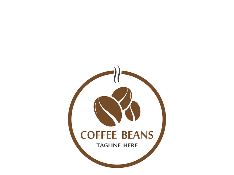 Premium coffee bean logo design.