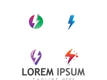 thunder lightning logo creative design