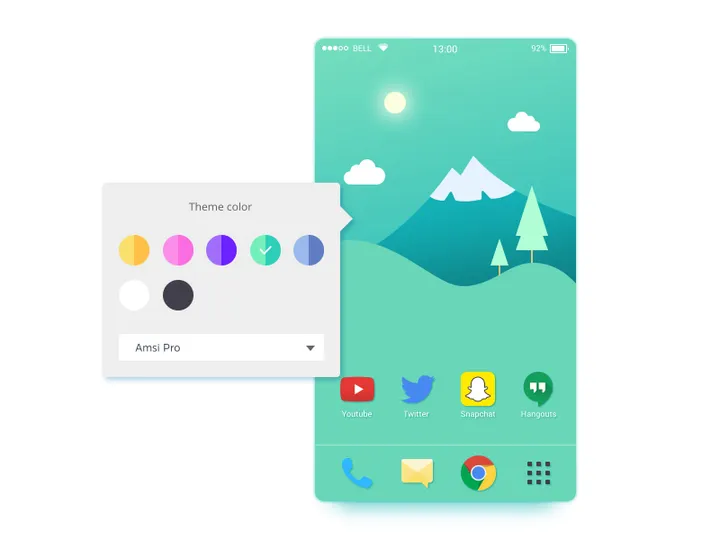 Color theme picker UI