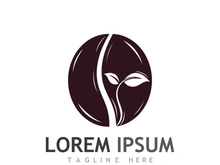 Creative coffee bean logo design.